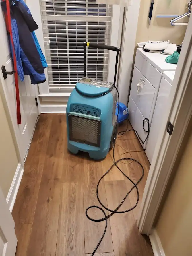 Commercial dehumidifier deployed for Flood Damage Cleanup in Baraboo